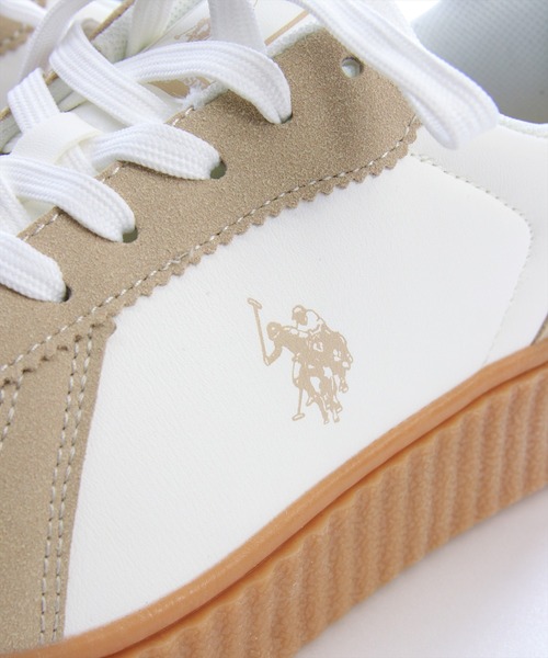 U.S. POLO ASSN.（ユーエスポロアッスン）の「【U.S. POLO ASSN.】clear 厚底スニーカー（スニーカー・レディース・キャメル/ホワイト系その他/ブラック・M/L）」の9枚目の写真