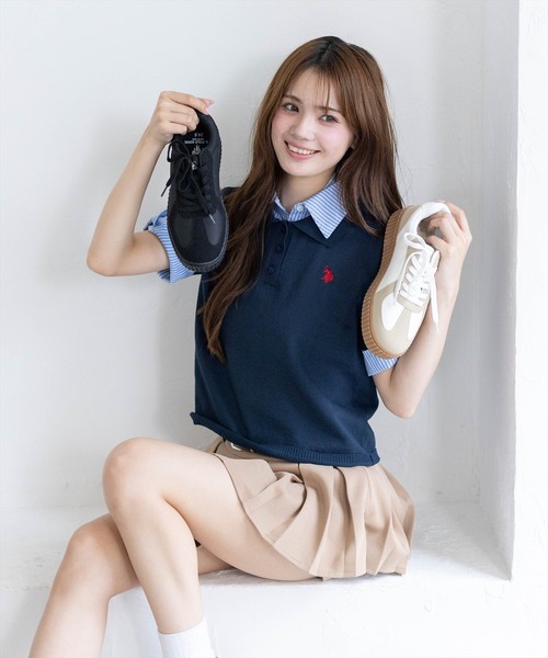 U.S. POLO ASSN.（ユーエスポロアッスン）の「【U.S. POLO ASSN.】clear 厚底スニーカー（スニーカー・レディース・キャメル/ホワイト系その他/ブラック・M/L）」の14枚目の写真