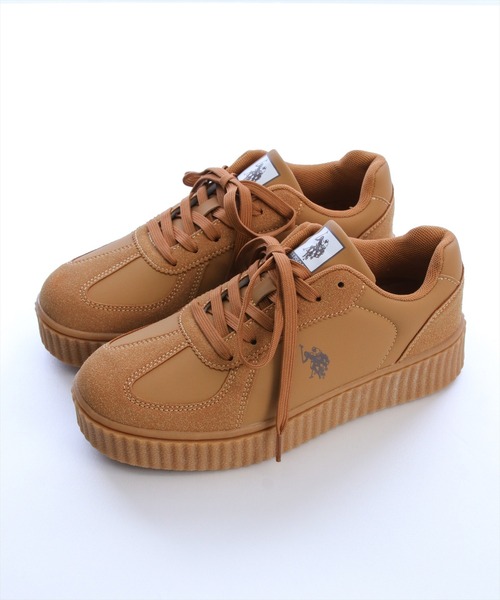 U.S. POLO ASSN.（ユーエスポロアッスン）の「【U.S. POLO ASSN.】clear 厚底スニーカー（スニーカー・レディース・キャメル/ホワイト系その他/ブラック・M/L）」の20枚目の写真