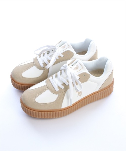 U.S. POLO ASSN.（ユーエスポロアッスン）の「【U.S. POLO ASSN.】clear 厚底スニーカー（スニーカー・レディース・キャメル/ホワイト系その他/ブラック・M/L）」の21枚目の写真