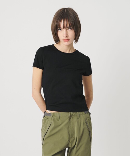 ATTISESSION(アティセッション)の「<ATTISESSION>コットン スター スリーブ Tシャツ Ⅱ(Tシャツ/カットソー・レディース・ホワイト/ブラック/ダークブラウン・FREE)」の5枚目の写真