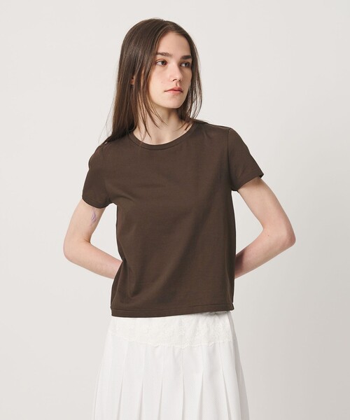 ATTISESSION(アティセッション)の「<ATTISESSION>コットン スター スリーブ Tシャツ Ⅱ(Tシャツ/カットソー・レディース・ホワイト/ブラック/ダークブラウン・FREE)」の8枚目の写真