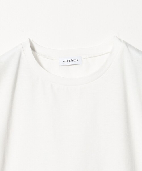 ATTISESSION(アティセッション)の「<ATTISESSION>コットン スター スリーブ Tシャツ Ⅱ(Tシャツ/カットソー・レディース・ホワイト/ブラック/ダークブラウン・FREE)」の14枚目の写真