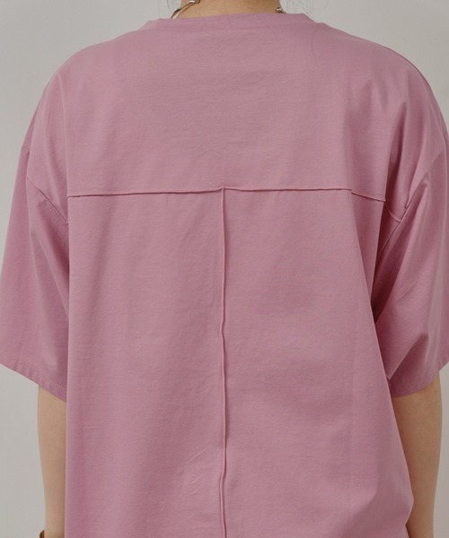 palm RICHE(ポームリシュ)の「ビジュー付プリントメローT(Tシャツ/カットソー・レディース・ホワイト/パープル系その他/ブラック・M)」の21枚目の写真