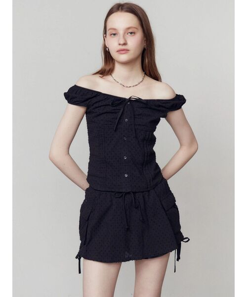 EMODA(エモダ)の「レイヤードフリルスレアスカート(スカート・レディース・ブルー/ブラック/ホワイト・SMALL/MEDIUM)」の7枚目の写真