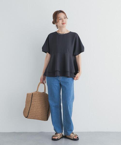 URBAN RESEARCH DOORS(アーバンリサーチドアーズ)の「ペプラムティアードブラウス(シャツ/ブラウス・レディース・ブルー/ブラウン/ブラック・FREE)」の10枚目の写真