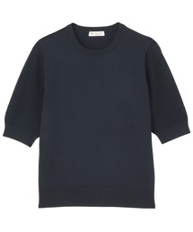 TOKYO SHIRTS | ドライレーヨン 半袖 袖透かしプルオーバー(ニット/セーター)