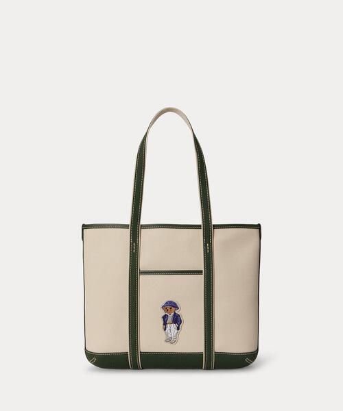 POLO RALPH LAUREN キャンバス スモール Polo ベア トート Polo ベア キャンバス スモール ショッパー トート（トートバッグ