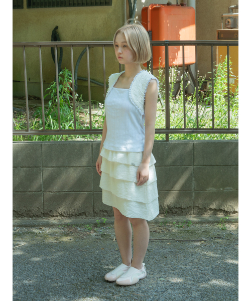 PEEVES PEEVES(フィブス フィブス)の「Vest Layered Sleeveless / White(Tシャツ/カットソー・レディース・その他・OS)」の3枚目の写真