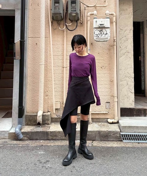 Narcissus(ナルシス)の「【Narcissus】STIN ME / シアー ロンT トップス 長袖(Tシャツ/カットソー・レディース・アイボリー/パープル・FREE)」の8枚目の写真