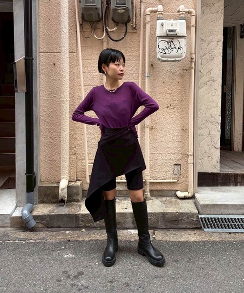 Narcissus(ナルシス)の「【Narcissus】STIN ME / シアー ロンT トップス 長袖(Tシャツ/カットソー・レディース・アイボリー/パープル・FREE)」の9枚目の写真