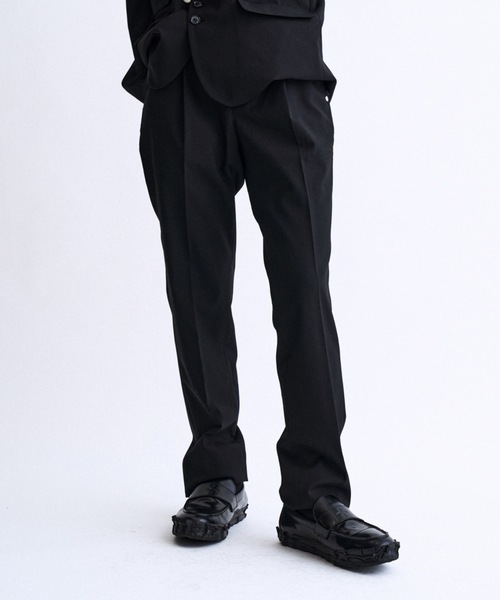 PHILTHEORY(フィルセオリー)の「overlay Slacks / オーバーレイスラックス(スラックス・メンズ・ブラック・1/3/2)」の2枚目の写真