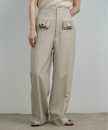 lawgy | flap frill straight silhouette pants / フラップフリルストレートシルエットパンツ(その他パンツ)