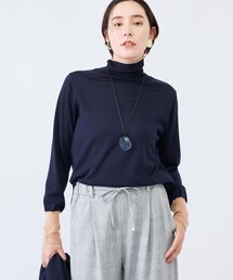 《手洗い可能》18Ｇマレーハイネックプルオーバー