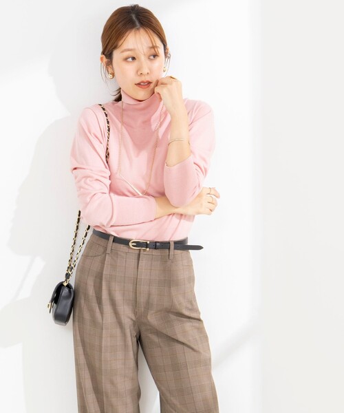 NOLLEY’S(ノーリーズ)の「《手洗い可能》18Gマレーハイネックプルオーバー(ニット/セーター・レディース・ホワイト系その他2/ブルー系その他6/ダークブラウン/ミント/ピンク・38)」の17枚目の写真