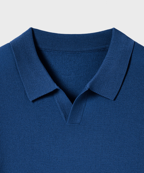 NONBLANK(ノンブランク)の「クールタッチハーフスリーブカラー ニット_BLUE(ポロシャツ・レディース・その他・LARGE/MEDIUM/X-LARGE)」の3枚目の写真