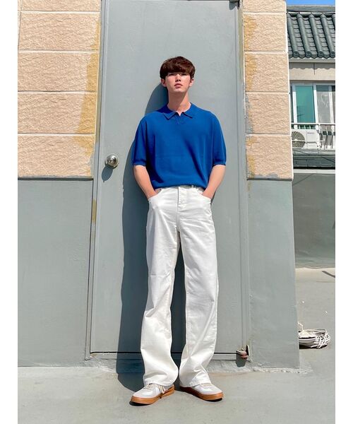 NONBLANK(ノンブランク)の「クールタッチハーフスリーブカラー ニット_BLUE(ポロシャツ・レディース・その他・LARGE/MEDIUM/X-LARGE)」の5枚目の写真