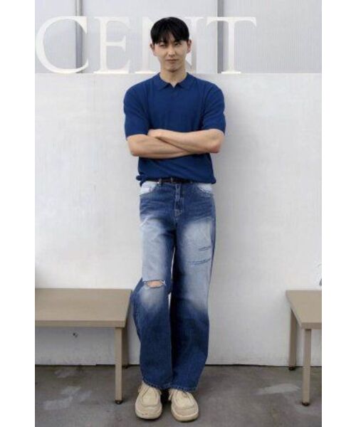 NONBLANK(ノンブランク)の「クールタッチハーフスリーブカラー ニット_BLUE(ポロシャツ・レディース・その他・LARGE/MEDIUM/X-LARGE)」の7枚目の写真