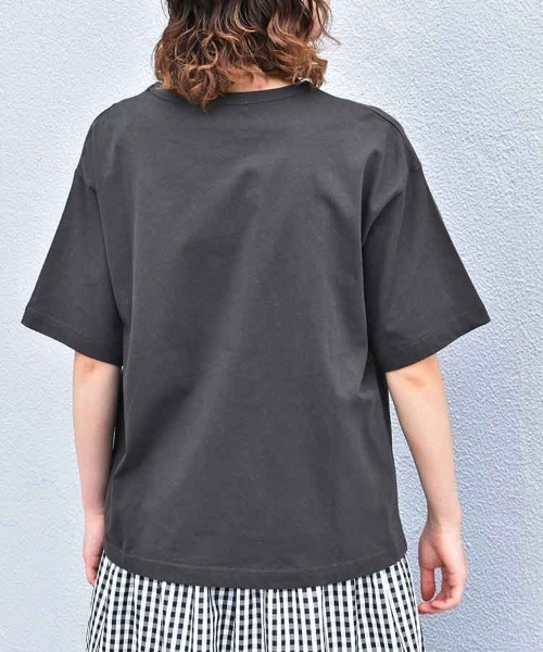 Bleu Bleuet（ブルーブルーエ）の「喫茶メニューロゴTシャツ（Tシャツ/カットソー・レディース・チャコール/ブルー/ホワイト・FREE）」の18枚目の写真