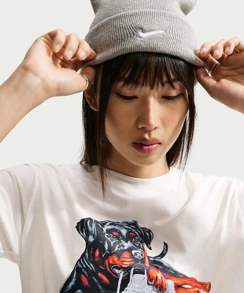 NIKE(ナイキ)の「ナイキ スポーツウェア クラシック ウィメンズ オーバーサイズド Tシャツ / Nike Sportswear Classic Women's Oversized T-Shirt IM6430-133 Sail(Tシャツ/カットソー・レディース・クリーム・S/L/M/XL/XS)」の12枚目の写真