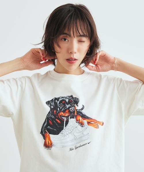 NIKE(ナイキ)の「ナイキ スポーツウェア クラシック ウィメンズ オーバーサイズド Tシャツ / Nike Sportswear Classic Women's Oversized T-Shirt IM6430-133 Sail(Tシャツ/カットソー・レディース・クリーム・S/L/M/XL/XS)」の16枚目の写真