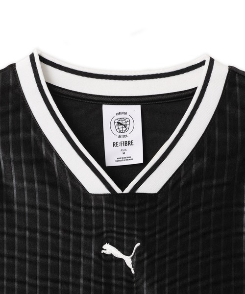 PUMA(プーマ)の「PUMA OVERSIZED FOOTBALL JERSEY / プーマ オーバーサイズド フットボール ジャージー(ジャージ・レディース・ブラック・L/M/S)」の2枚目の写真