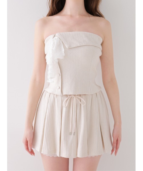 M me eme(エムミーエメ)の「Lace lame rib knit three piece setup(eme11073)(セットアップ・レディース・アイボリー/グレー/ブラック・FREE)」の22枚目の写真