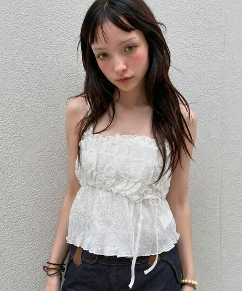 SETSETSET（セットセットセット）の「リフルパールキャミトップ（Tシャツ/カットソー・レディース・その他・FREE）」の12枚目の写真