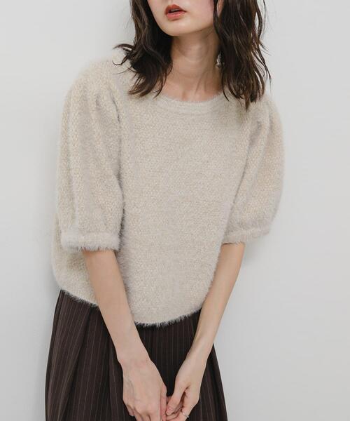 «Можно стирать» FUSAFUSA Half-sleeve heavy knit
