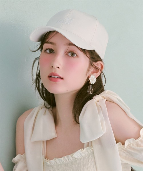 WILLSELECTION(ウィルセレクション)の「ロゴ刺繍キャップ(キャップ・レディース・ブラック/ベージュ/オフホワイト/ピンク・FREE)」の5枚目の写真