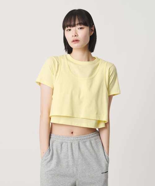 NICE WEATHER(ナイスウェザー)の「<NICE WEATHER>レイヤード Tシャツ(Tシャツ/カットソー・レディース・ナチュラル/クリーム・S/M)」の1枚目の写真