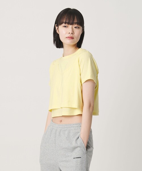 NICE WEATHER(ナイスウェザー)の「<NICE WEATHER>レイヤード Tシャツ(Tシャツ/カットソー・レディース・ナチュラル/クリーム・S/M)」の6枚目の写真