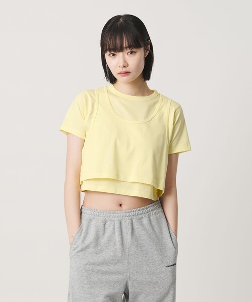 NICE WEATHER(ナイスウェザー)の「<NICE WEATHER>レイヤード Tシャツ(Tシャツ/カットソー・レディース・ナチュラル/クリーム・S/M)」の7枚目の写真