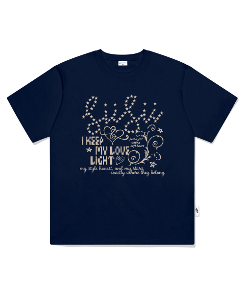 PAGESIISII(ページシシ)の「マイラブライトプリンティング半袖Tシャツネイビー(Tシャツ/カットソー・レディース・その他・SMALL/MEDIUM/LARGE)」の1枚目の写真