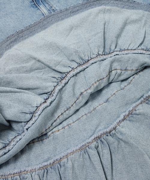 GANNI（ガニー）の「Lightweight Denim Frill Midi skirt（デニムスカート・レディース・ブルー系その他・38/36）」の6枚目の写真
