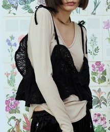 2WAY Lace Frill Bustier