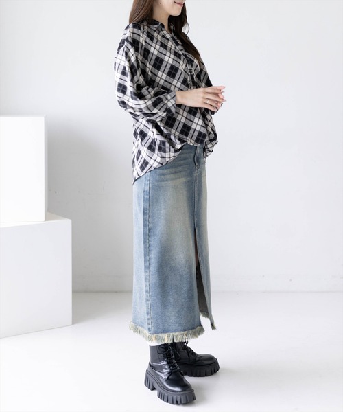 clear（クリア）の「バックスピンドル裾タック七分袖ブラウス［骨格ナチュラル／きれいめ］（シャツ/ブラウス・レディース・ホワイト系その他/ブラック系その他/ベージュ系その他/ブラック/オフホワイト/ブラウン系その他・F）」の20枚目の写真