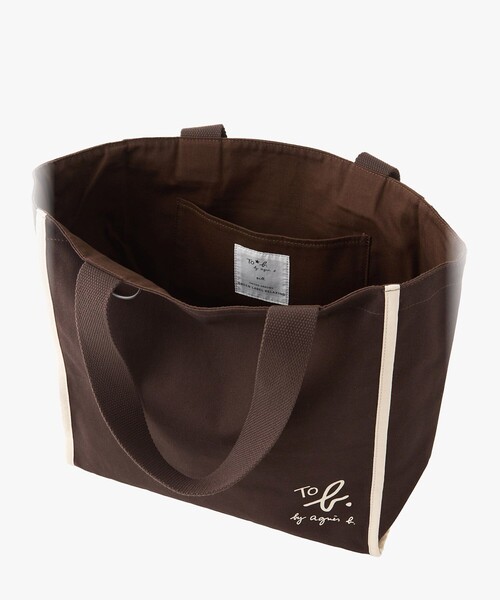 To b. by agnes b.(トゥービーバイアニエスベー)の「To b. by agnes b.× green label relaxing コットン パイピング トートバッグ(トートバッグ・レディース・ブラウン・FREE)」の4枚目の写真