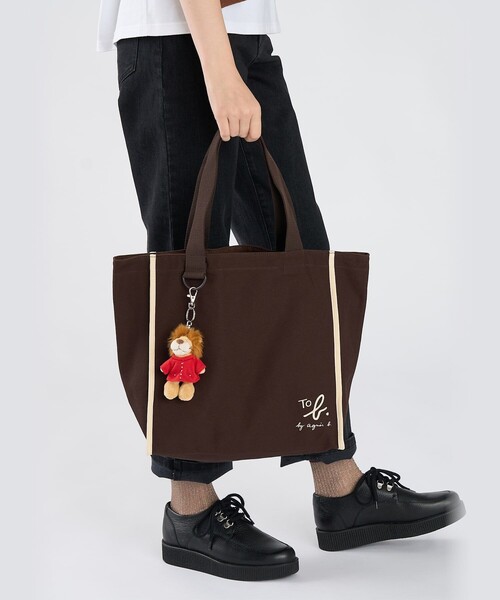 To b. by agnes b.(トゥービーバイアニエスベー)の「To b. by agnes b.× green label relaxing コットン パイピング トートバッグ(トートバッグ・レディース・ブラウン・FREE)」の7枚目の写真