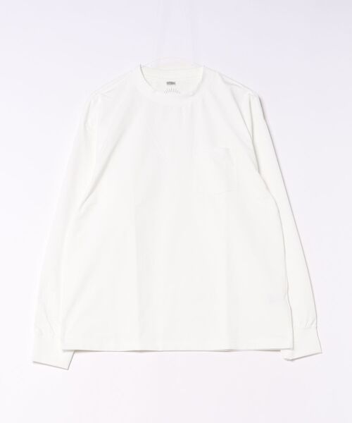 UNDERWRAPS(アンダーラップス)の「UVカット イージーケア ポケット付き 長袖Tシャツ ロンT(Tシャツ/カットソー・メンズ・ホワイト/ブラック・M/L/LL)」の1枚目の写真
