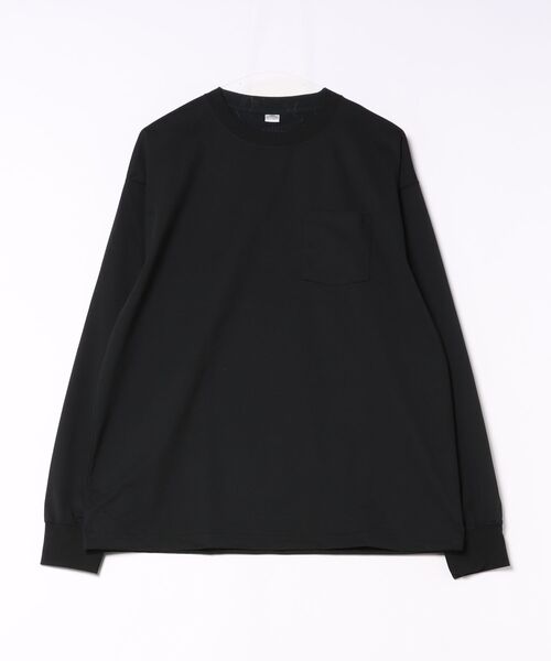 UNDERWRAPS(アンダーラップス)の「UVカット イージーケア ポケット付き 長袖Tシャツ ロンT(Tシャツ/カットソー・メンズ・ホワイト/ブラック・M/L/LL)」の2枚目の写真