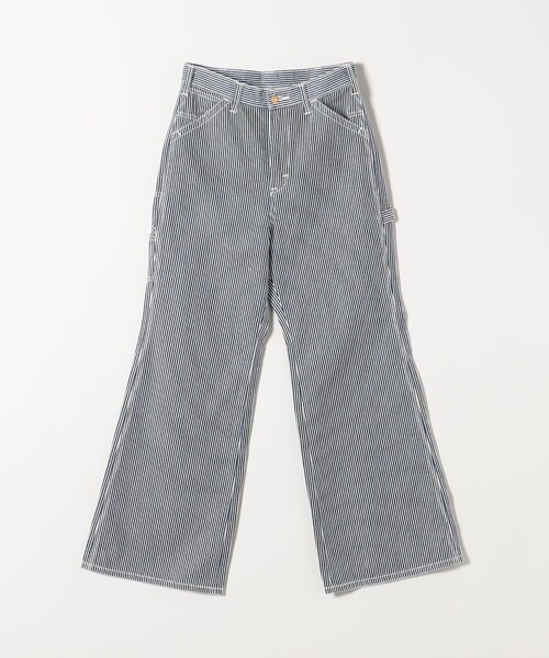 Lee(リー)の「Lee:〈洗濯機可能〉ルーズ フレア ペインター デニム パンツ(デニムパンツ・レディース・ブルー/ネイビー・SMALL/MEDIUM)」の2枚目の写真