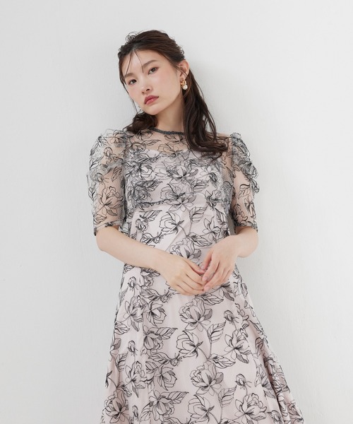 Kana(カナ)の「花柄シアーレースリボンドレス2点セット パーティー 結婚式 お呼ばれ オケージョン(ドレス・レディース・グリーン/ブラック系その他/ブラック/ブルー系その他/イエロー・M)」の21枚目の写真