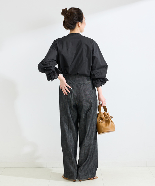 B.C STOCK(ベーセーストック)の「手洗い可 / レースベルスリーブブラウス(シャツ/ブラウス・レディース・ブラック/ホワイト・FREE)」の19枚目の写真