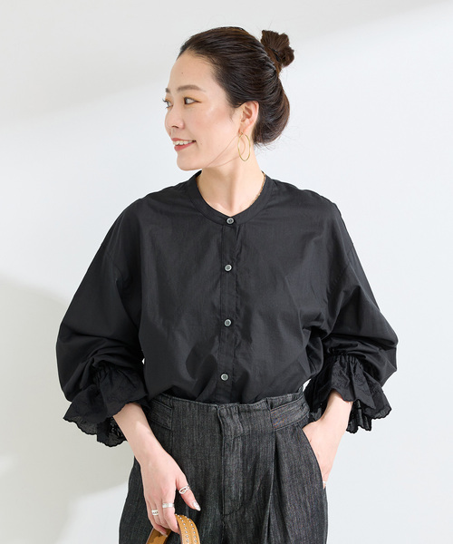 B.C STOCK(ベーセーストック)の「手洗い可 / レースベルスリーブブラウス(シャツ/ブラウス・レディース・ブラック/ホワイト・FREE)」の20枚目の写真