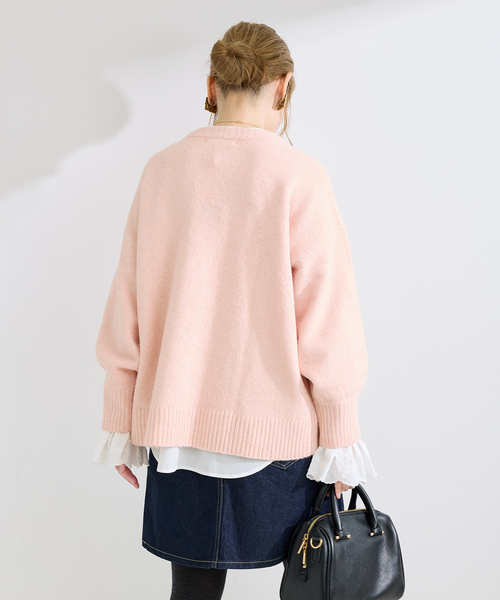 B.C STOCK(ベーセーストック)の「手洗い可 / レースベルスリーブブラウス(シャツ/ブラウス・レディース・ブラック/ホワイト・FREE)」の3枚目の写真