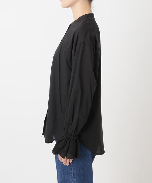 B.C STOCK(ベーセーストック)の「手洗い可 / レースベルスリーブブラウス(シャツ/ブラウス・レディース・ブラック/ホワイト・FREE)」の5枚目の写真