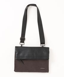 *クラッチ バッグ メンズ 鞄 ショルダー 斜め掛け 2WAY 型押し 合成皮革 コンビ