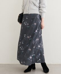 natural couture | オリジナル花柄Aラインスカート(スカート)