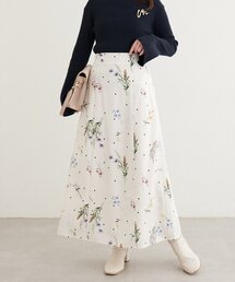 natural couture | オリジナル花柄Aラインスカート(スカート)